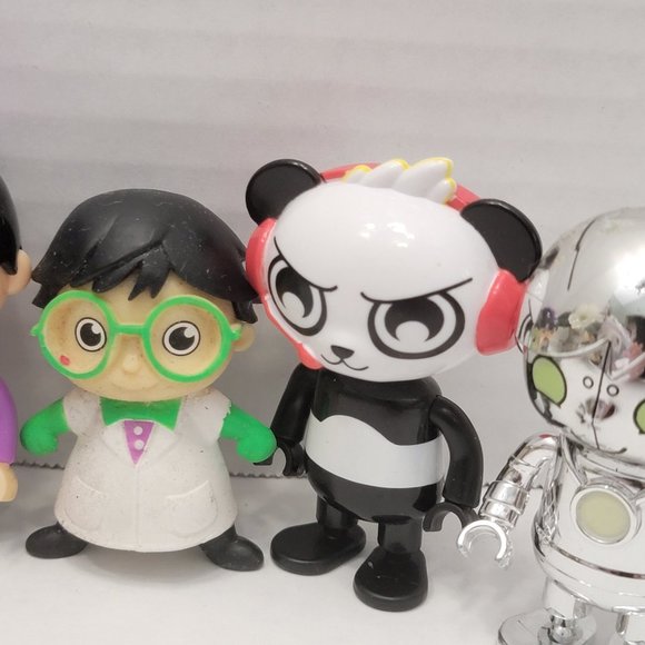 5 Ryans World Lot Figure Caveman Artist Painter Robo Pando Panda Combo Squishy - Picture 3 of 10